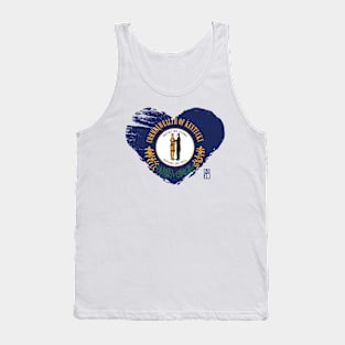 U.S. State - I Love Kentucky - Kentucky Flag Tank Top